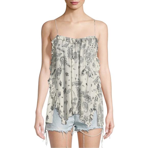 Iro Bamare Paisley Print  Flowy Georgette Camisole Size 2 NWT $185 - Picture 2 of 13